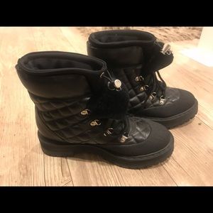 Zara quilted moto boots